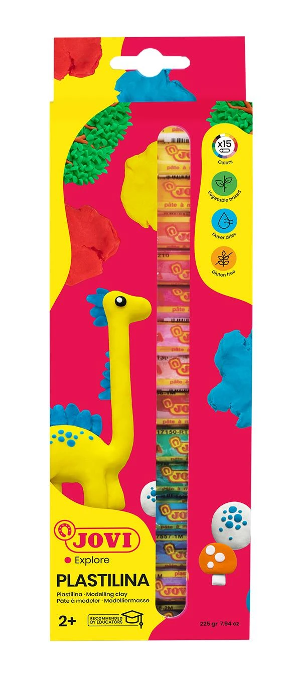 Akson Plastilinas JOVI, 15 spalvų x 15g rinkinys