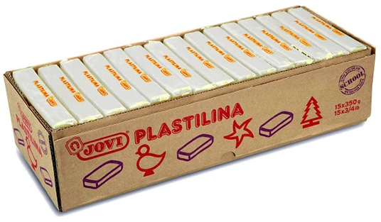 Plastilinas JOVI, 350g. BALTA