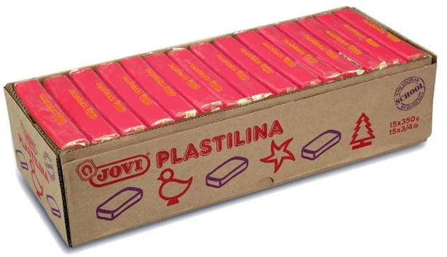 Plastilinas JOVI, 350g. RAUDONA