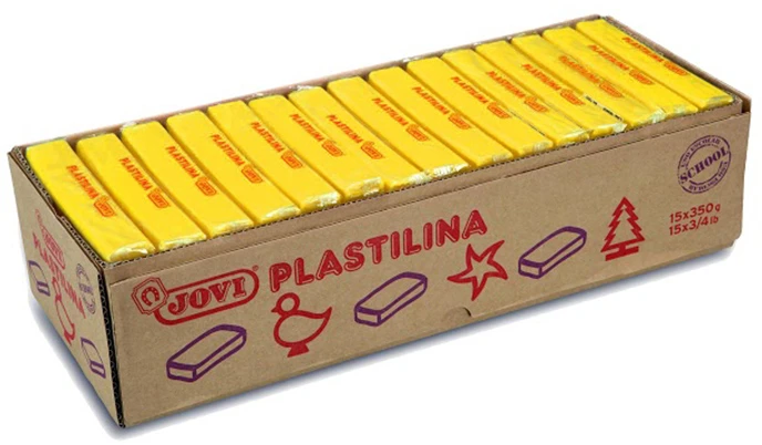 Plastilinas JOVI, 350g. tamsiai geltonos sp.