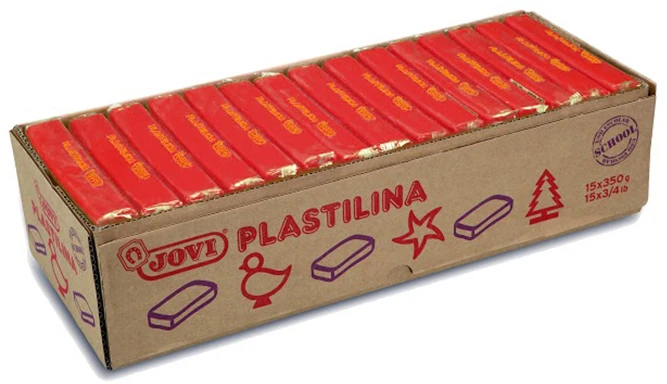 Plastilinas JOVI, 350g. tamsiai raudonos sp.