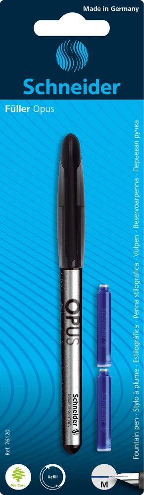 Plunksnakotis OPUS, Schneider, M storio plunksna, su 2-iem kapsulėm, D+K