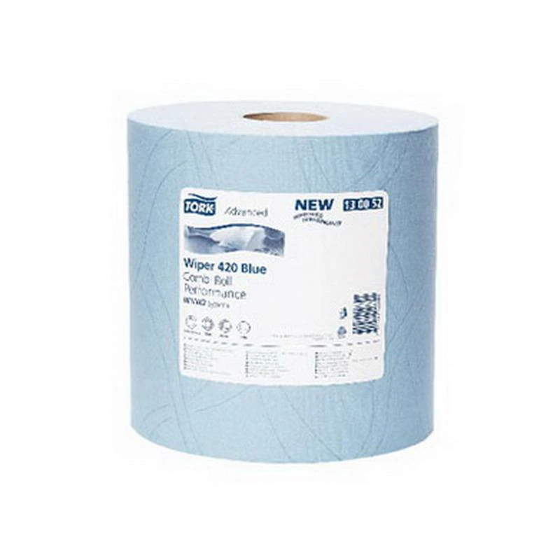 Pramoninis popierius TORK Advanced 420 W1/W2,130052, 2 sl., 23.5 cm x 255 m, mėlyna sp.