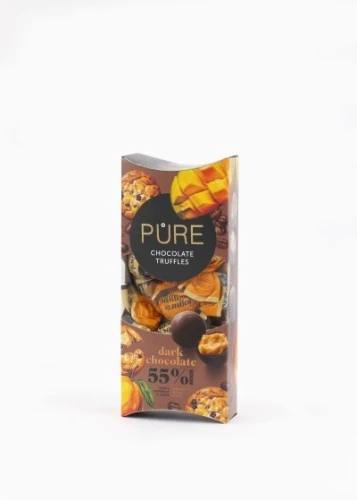 Pure Chocolate Juodojo šokolado PURE triufelių rinkinys, 108 g