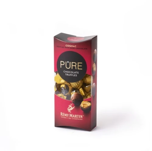 Pure Chocolate Juodojo šokolado triufeliai PURE su konjaku Remy Martin, 108g