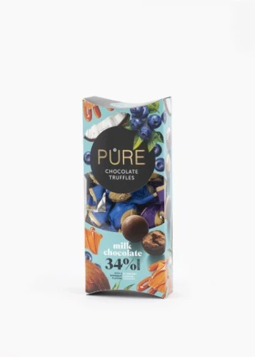 Pure Chocolate Pieninio šokolado PURE triufelių rinkinys,108 g
