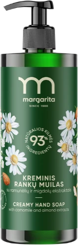 Rankų muilas MARGARITA, su migdolų ir ramunėlių ekstraktais, 400 ml