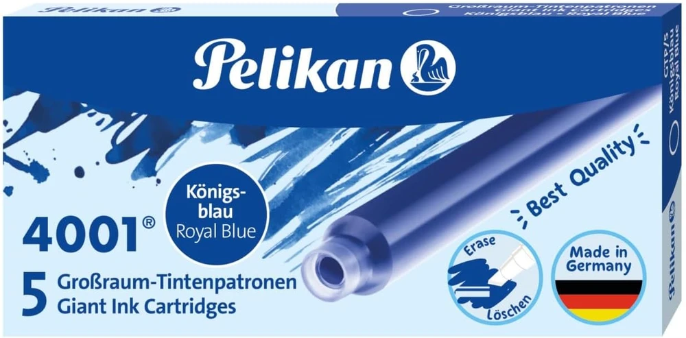Pelikan Rašalo kapsulės GTP/5 mėlynos, ilgos