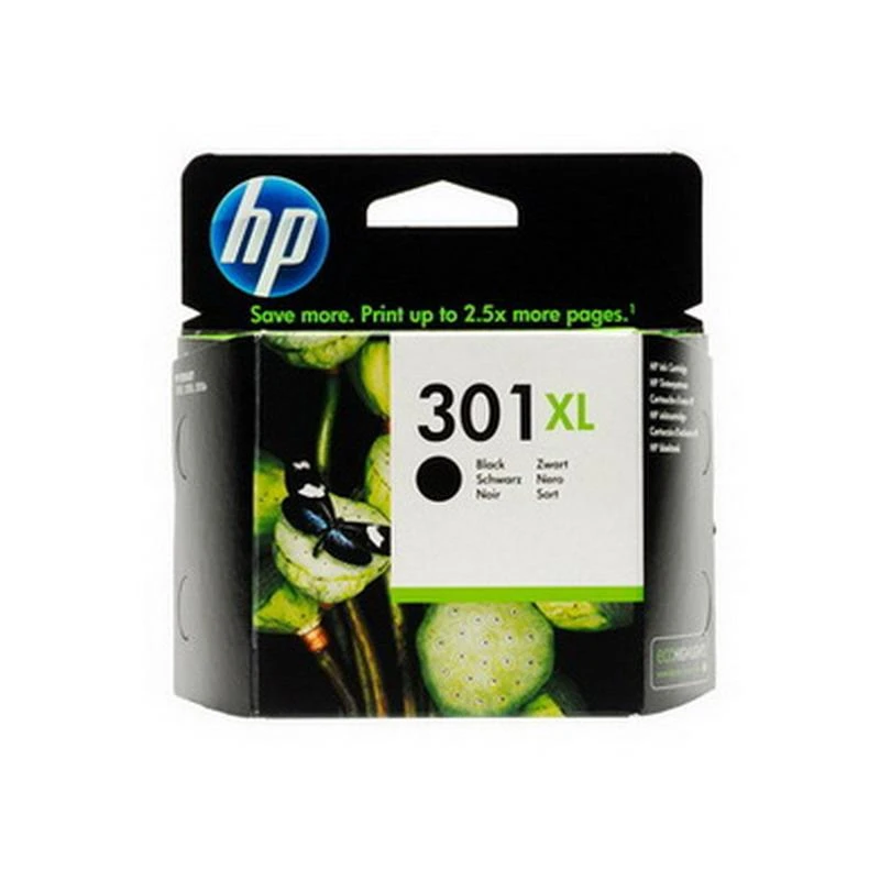 Hewlett Packard (HP) HP 301XL didelės talpos juodo rašalo kasetė, 480 puslapių, skirta HP Deskjet 1000, 1050, 2050, 3000, 3050