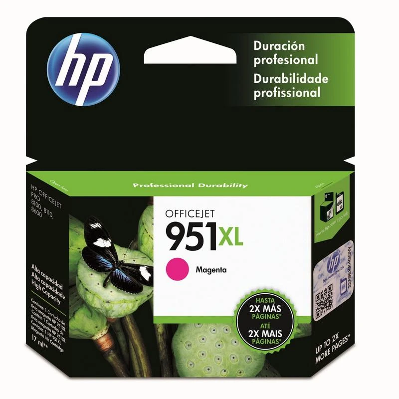 Hewlett Packard (HP) HP 951XL didelio našumo purpurinė rašalo kasetė, 1500 puslapių, skirta Officejet 8600 Pro