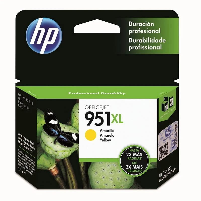 Hewlett Packard (HP) HP 951XL didelio našumo Geltona rašalo kasetė, 1500 puslapių, skirta Officejet 8600 Pro