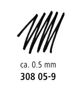 Rašiklis STAEDTLER PIGMENT LINER 308, 0,5 mm.