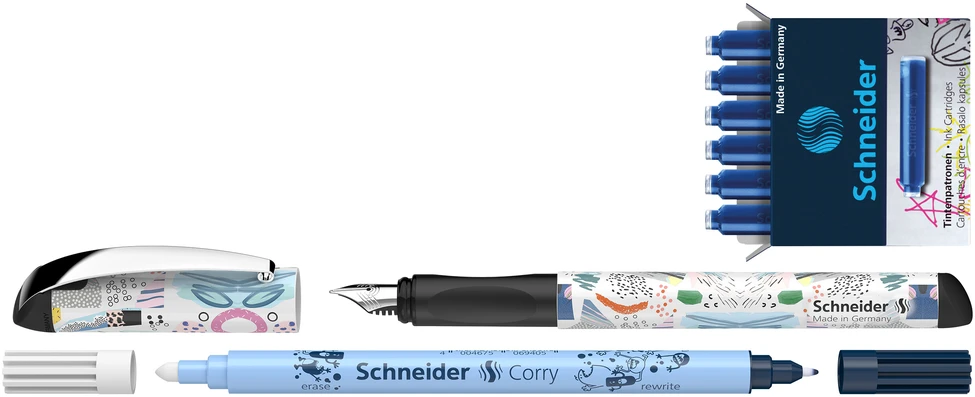 Schneder Rinkinys Plunksnakotis Schneider GLAM+Corry+6 rašalo kapsulės