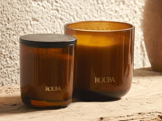 Roura Žvakė ICON Amber, kvepianti, D 8 cm, H 9 cm, iki 35 h, vnt