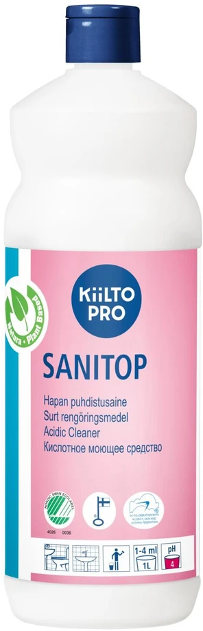 Rūgštinis sanitarinis valiklis KIILTO Sanitop, 1 l
