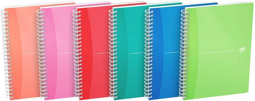 Sąsiuvinis su spirale OXFORD MYCOLOURS, A5, 90 lapų, langeliai