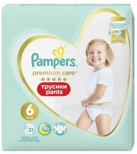 Sauskelnės-kelnaitės Pampers Premium Pants Value Pack, 6 dydis, 31 vnt.