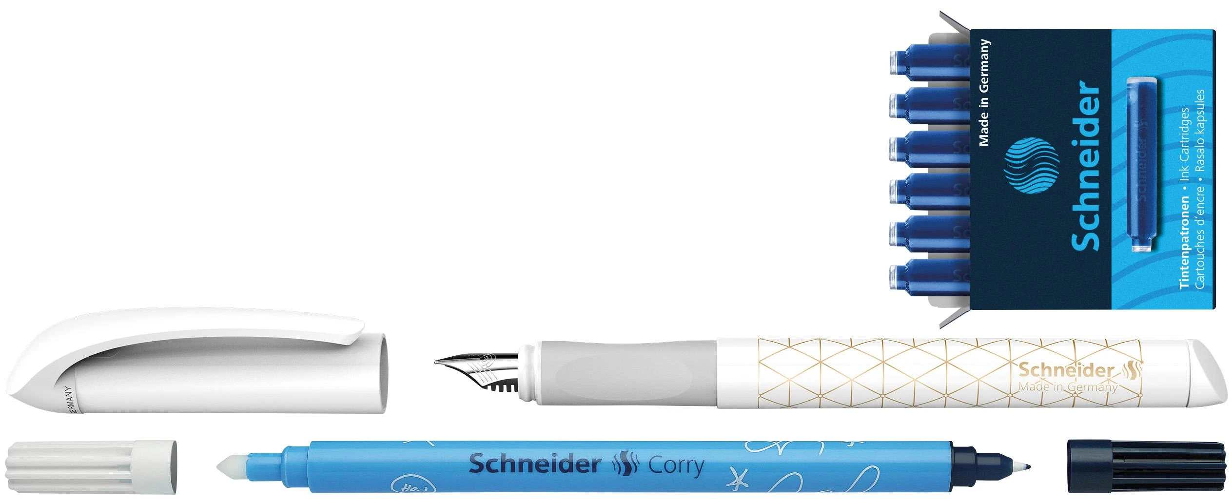 Schneder Schneider Plunksnakočių rinkinys Easy asorti Blister, įvairių spalvų