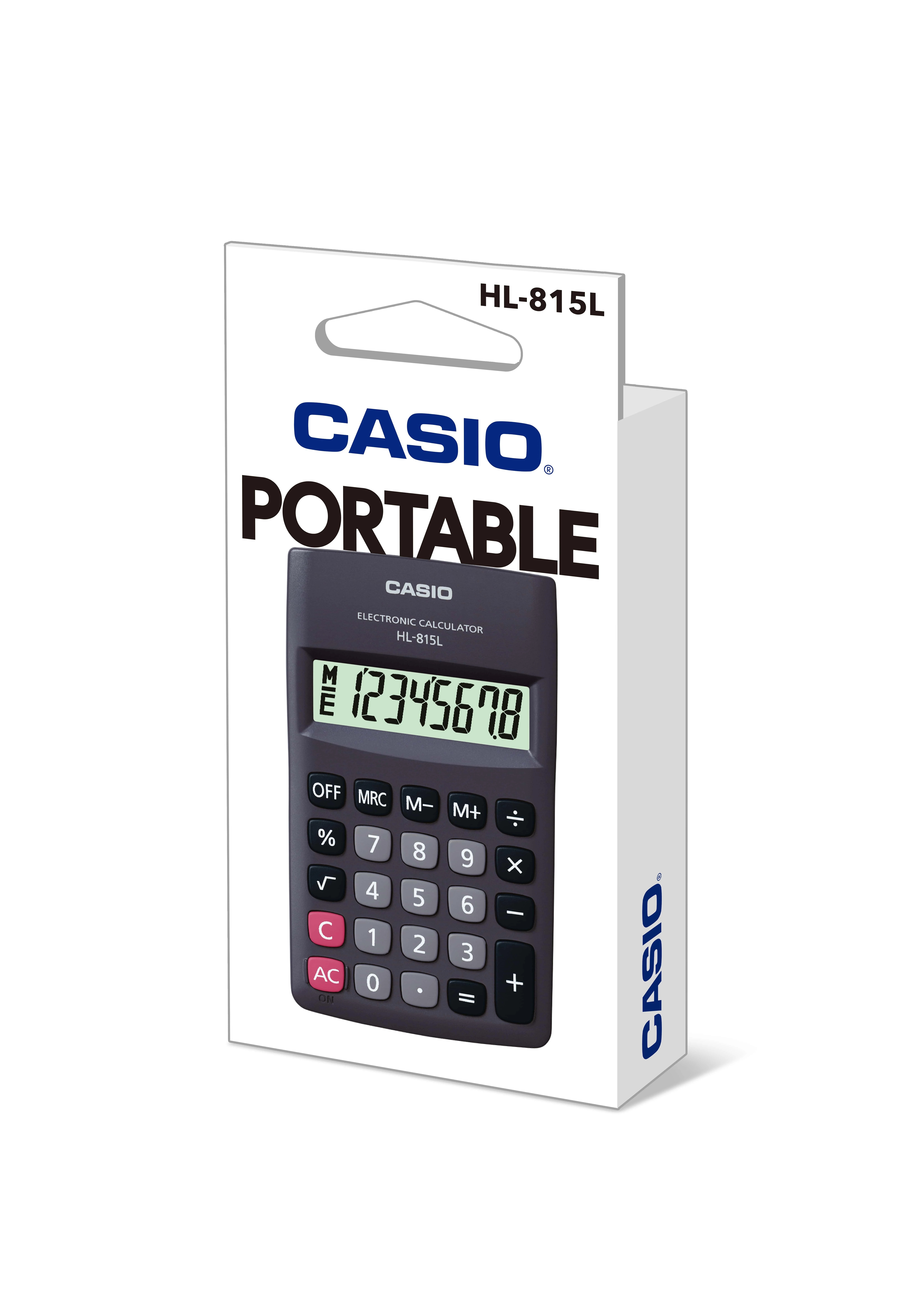 CASIO HL-815L kišeninis skaičiuotuvas pakuotėje