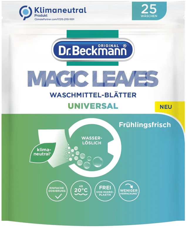 DR.BECKMANN Skalbimo servetėlės Dr. Beckmann Magic Leaves Universal,25vn