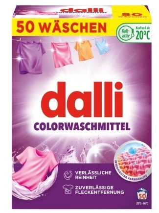 Skalbimo milteliai DALLI spalvotiems audiniams, 2,5kg (50 skalbimai)