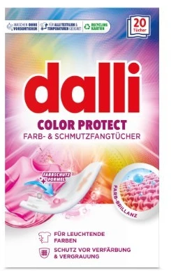 Skalbimo servetėlės DALLI, Color Protect , 20 vnt.