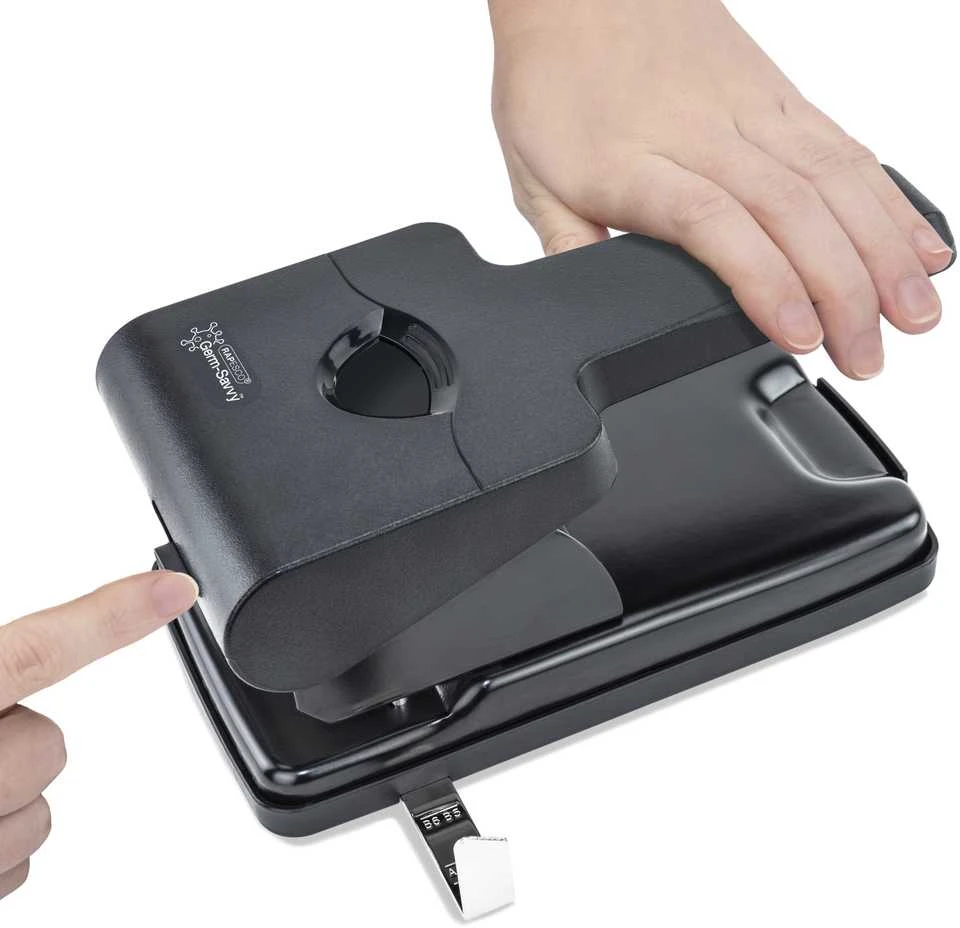 Skylmuša RAPESCO Germ-Savvy™: HD865, 2 skylių, 50 lapų, juoda
