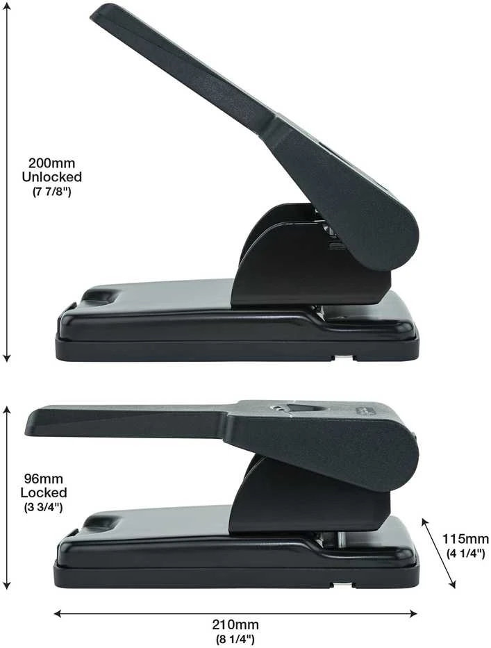 Skylmuša RAPESCO Germ-Savvy™: HD865, 2 skylių, 50 lapų, juoda