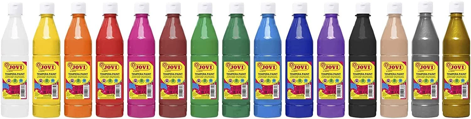 JOVI temperos dažų buteliai 1000 ml spalvų paletė