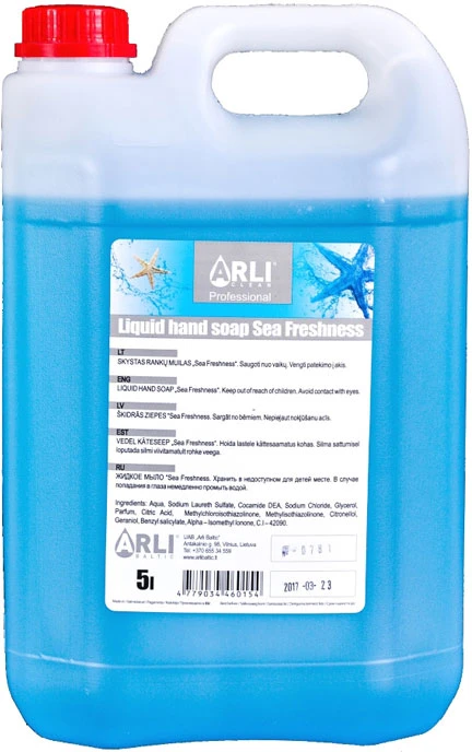 Skystas muilas ARLI CLEAN Sea freshness, 5 l
