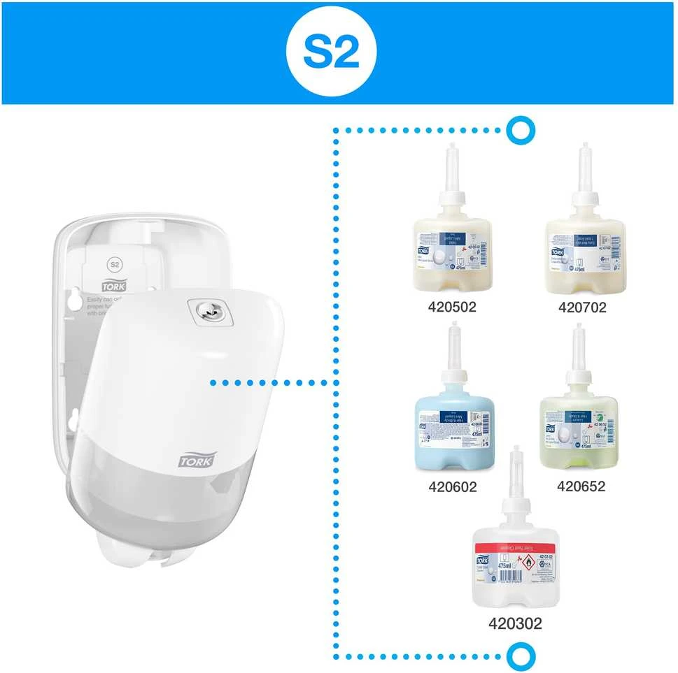 Sieninis skystojo muilo dozatorius TORK MINI 561000, 0,475 l