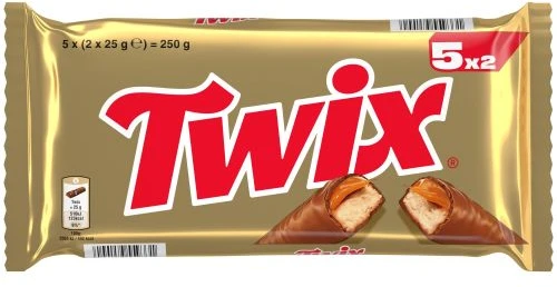 Šokoladinis batonėlis TWIX, 5x25g