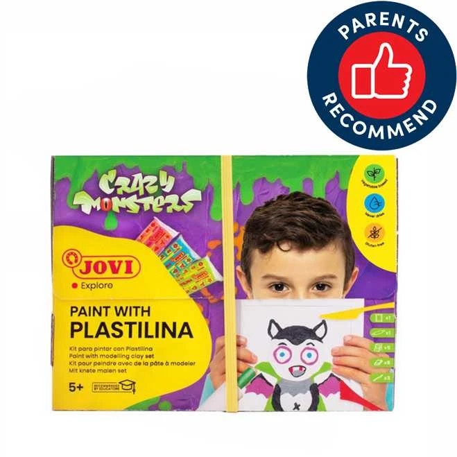 Spalvinimo plastilinu rinkinys JOVI CRAZY MONSTER, su priedais