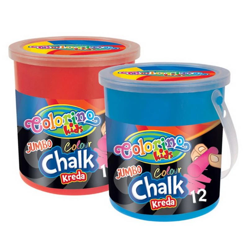 COLORINO KIDS spalvota kreida kibirėlyje Jumbo, 12 spalvų, 32988PTR
