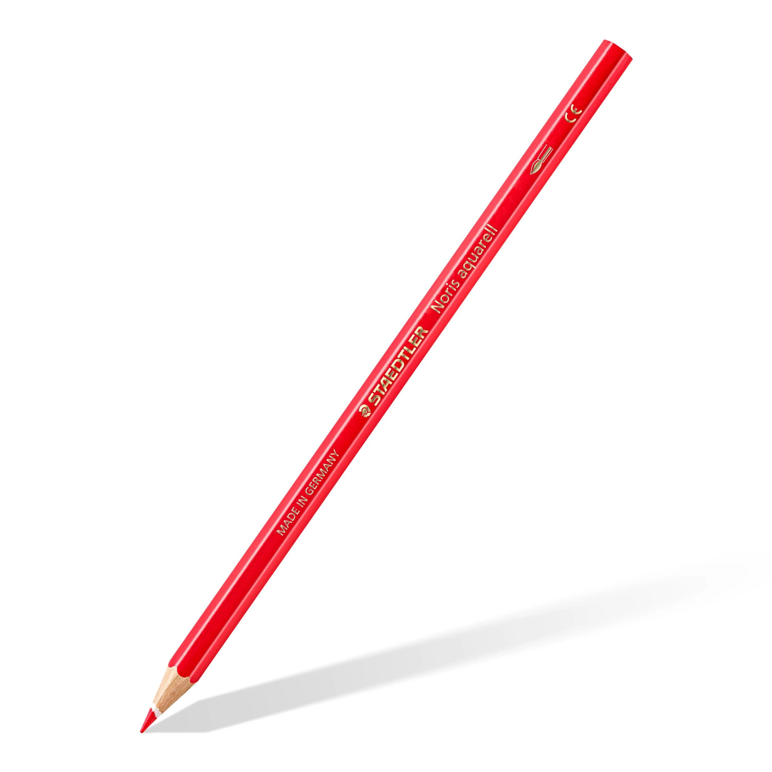 Spalvoti pieštukai STAEDTLER NORIS, šešiabriauniai, akvareliniai, 12 vnt. + teptukas