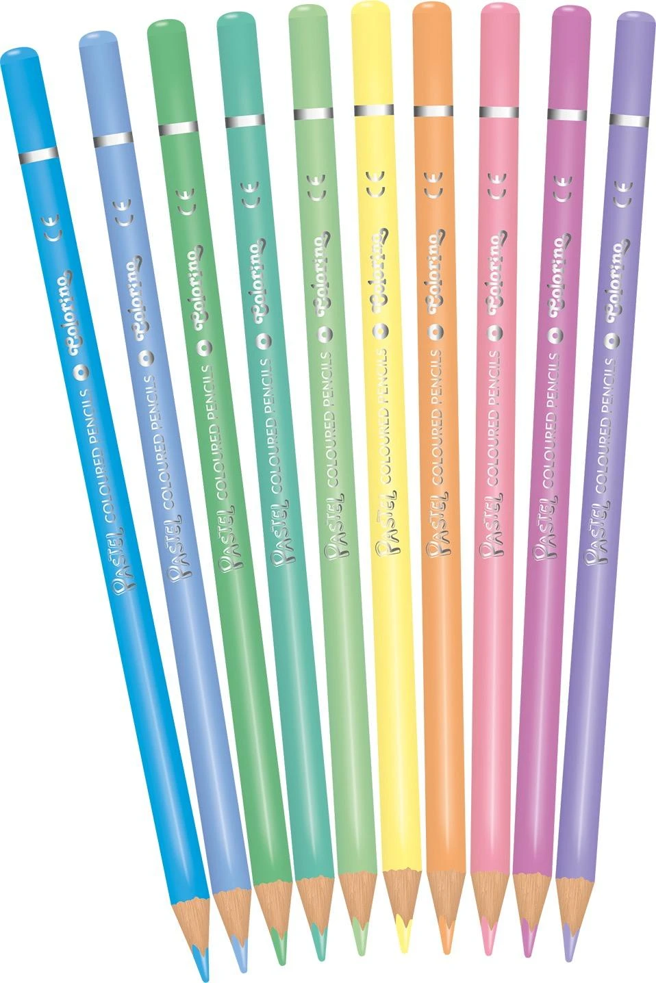 Patio Spalvoti pieštukai Colorino Pastel 10 pastelinių spalvų