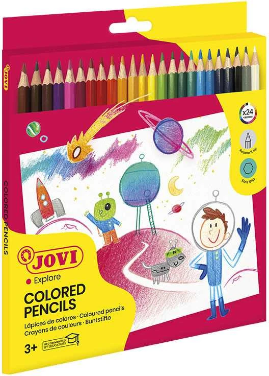 Spalvoti pieštukai JOVI, 24 spalvos