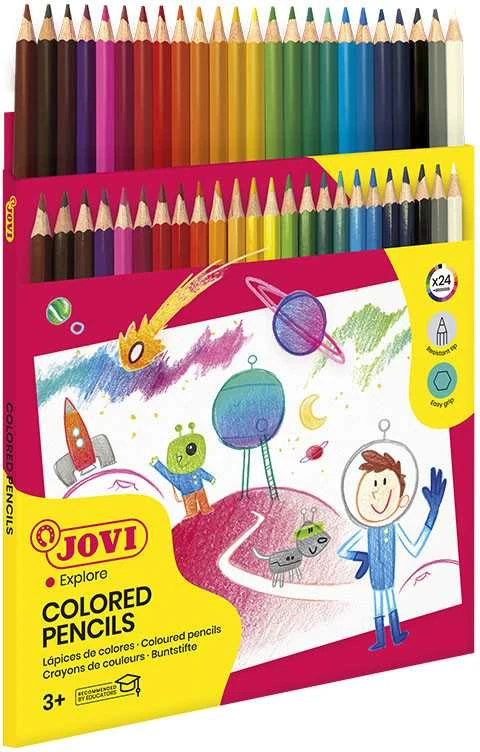 Spalvoti pieštukai JOVI, 24 spalvos