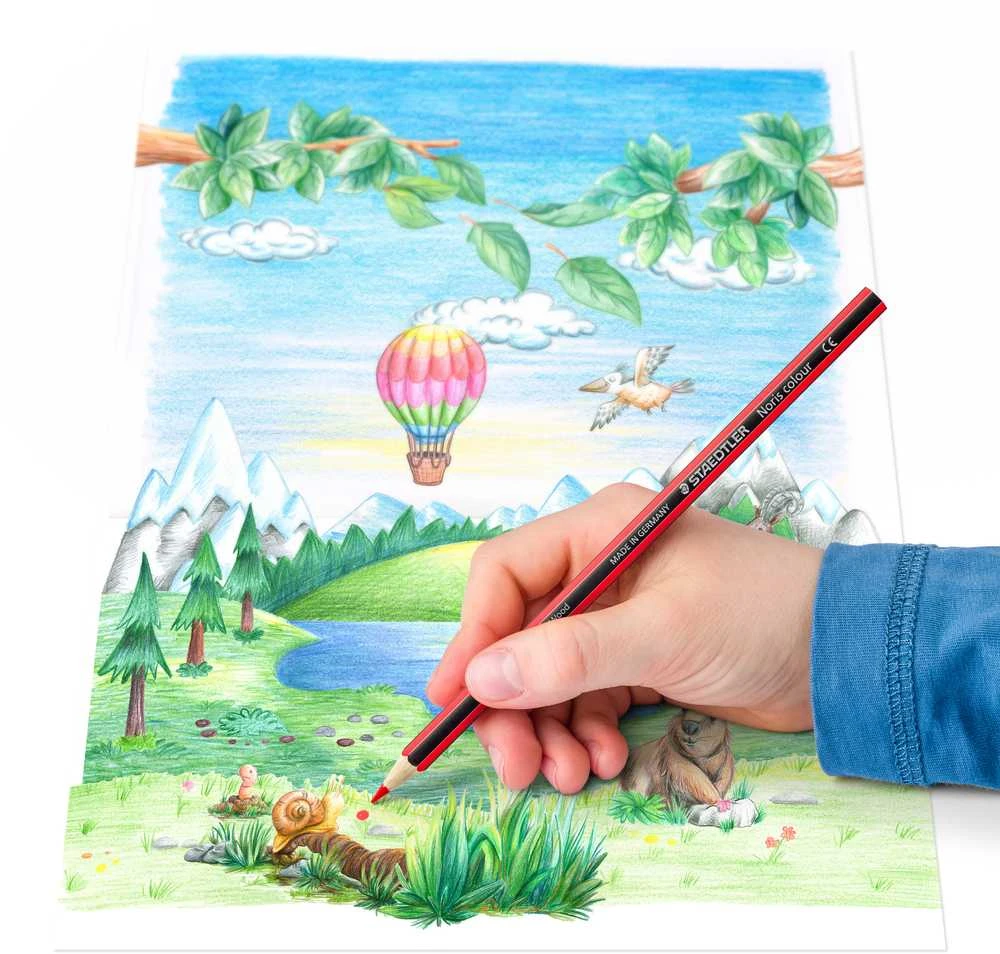 Spalvoti pieštukai STAEDTLER NORIS COLOUR 185, 24 spalvos