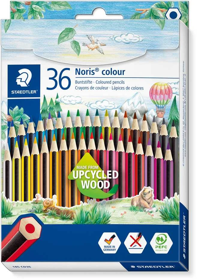 Spalvoti pieštukai STAEDTLER NORIS COLOUR 185, 36 spalvos