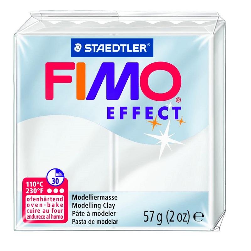 Modelinas FIMO EFFECT, 57 g, permatoma balta sp.