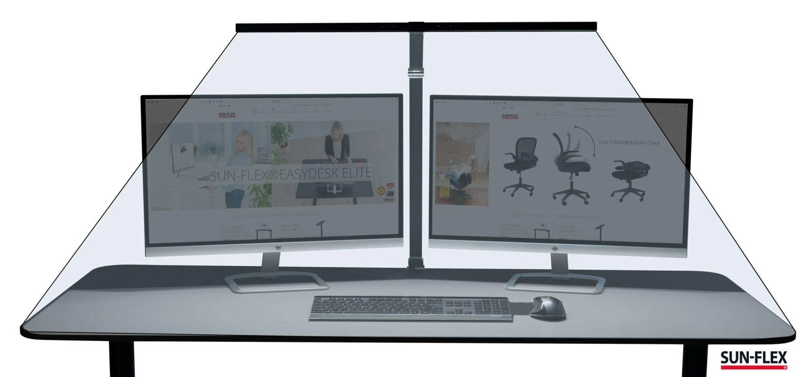 Stalinis šviestuvas SUN-FLEX®SCREENLITE, ekranui apšviesti, juodas