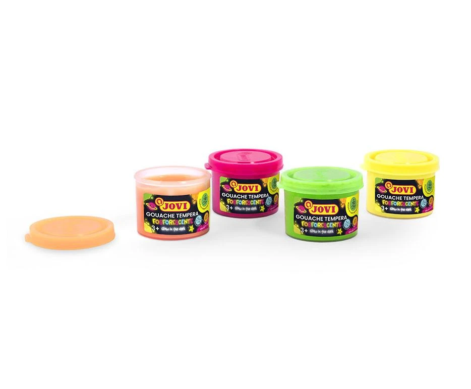 Guašas tempera šviečiantys tamsoje dažai JOVI, 35 ml, 4 spalvos