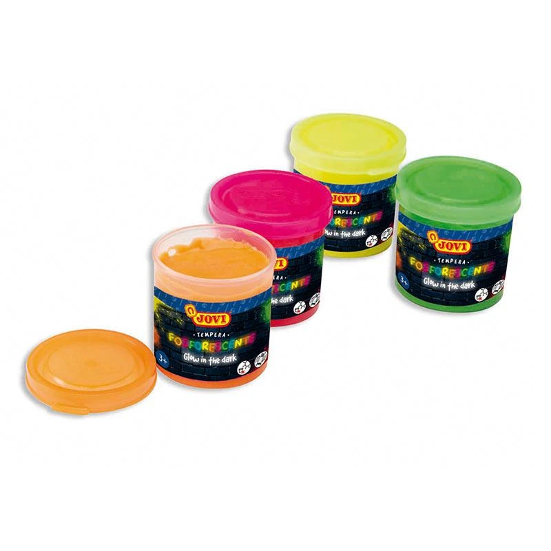 Guašas tempera šviečiantys tamsoje dažai JOVI, 35 ml, 4 spalvos