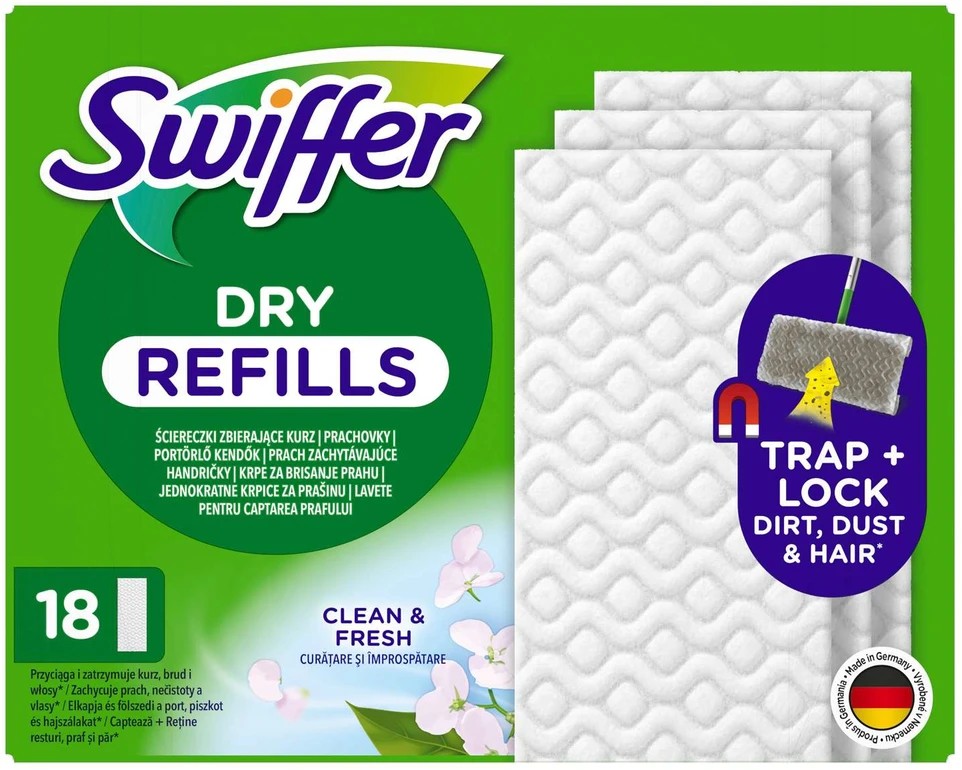 Swiffer Sweeper sausos šluostės, papildymas 18vnt