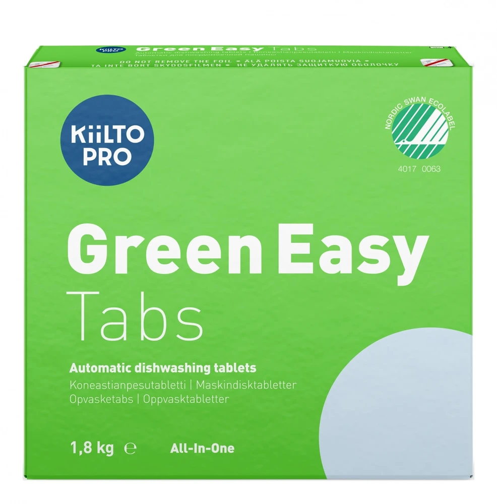 Tabletės indaplovėms KIILTO Žalias EASY, 2kg (100 vnt.)