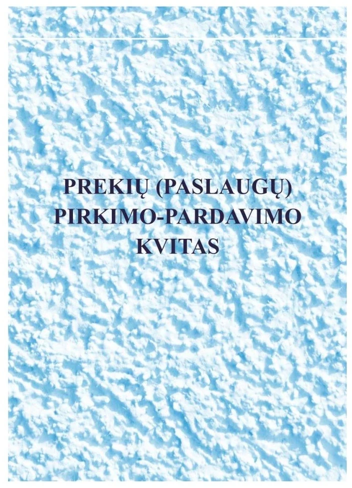 Technoinform Prekių (paslaugų) pirkimo-pardavimo kvitas be numeracijos A6