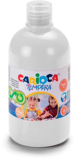 Tempera dažai buteliuke CARIOCA, 500 ml, balta sp.