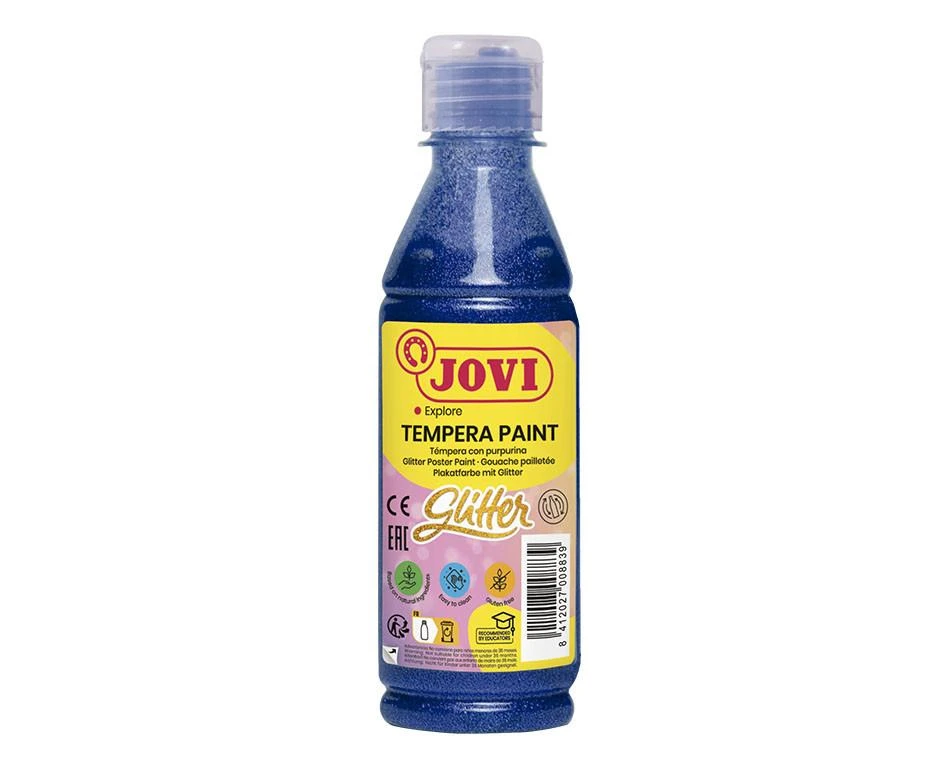 Žydri blizgūs Jovi temperos dažai buteliuke
