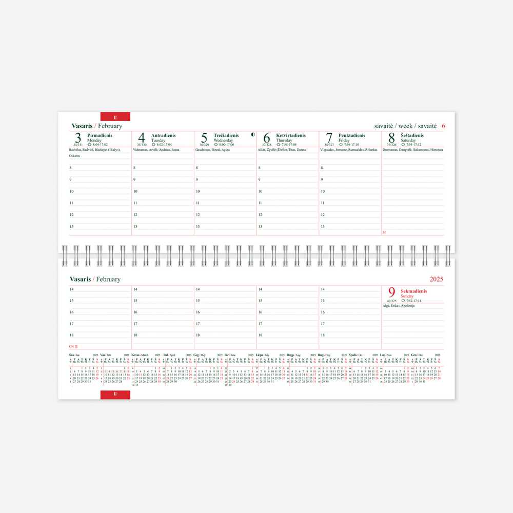 Timer Kalendorius MEMO ECO 2026, 290 x 110 mm, kartoninis, juodos sp.